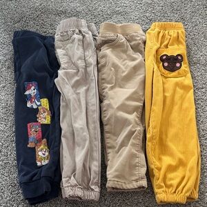 4-pair Kids Jogger Pants bundle size 3-4T